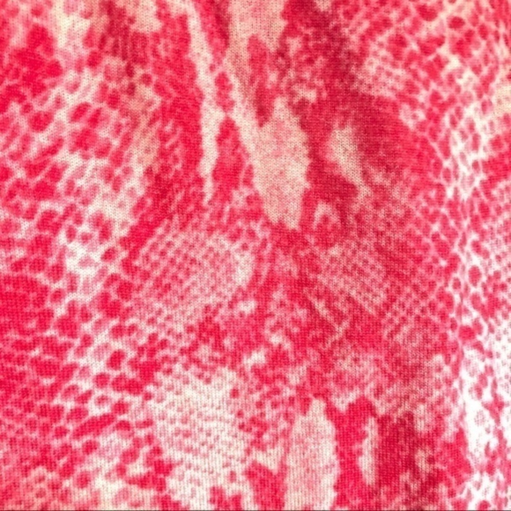 Juicy Couture Pink Python Print Wool Cardigan S - image 8